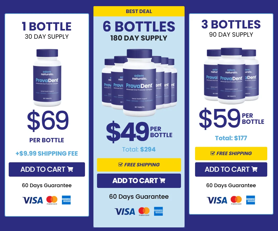ProvaDent Pricing Table